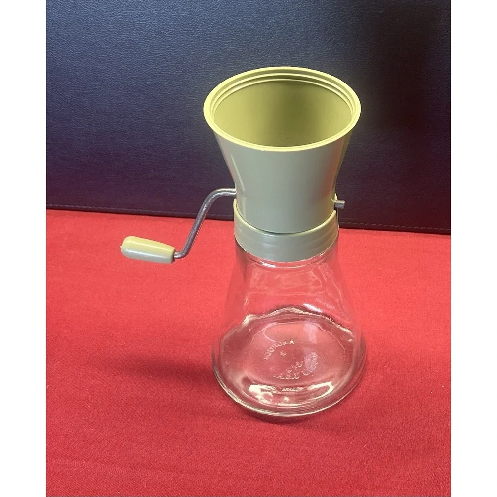 Vintage Androck Nut Chopper‎ Food Mill Olive Green Missing Lid